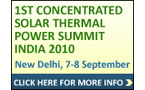 1st CSP Today Concentrated Solar Thermal Power Summit India