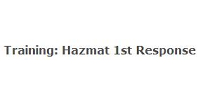Hazmat 1st Response Training
